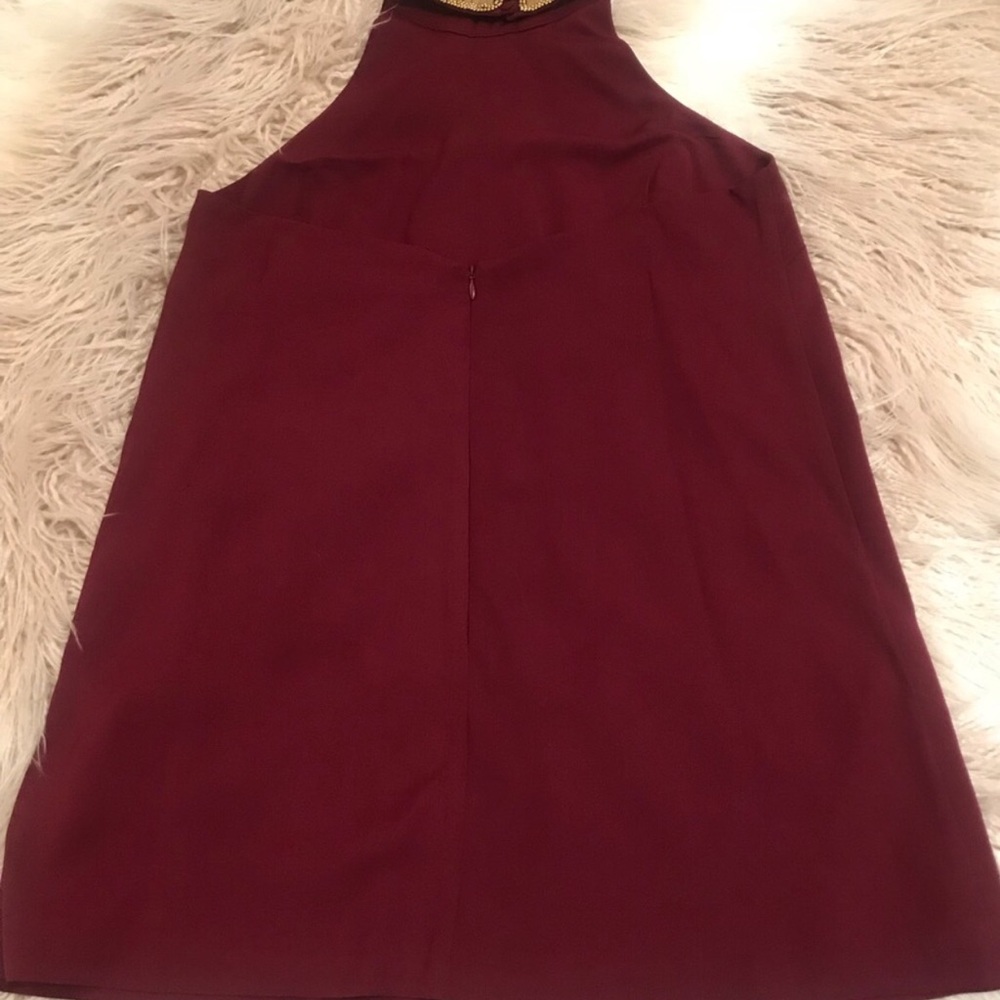 Burgundy Keepsake Halter Dress
